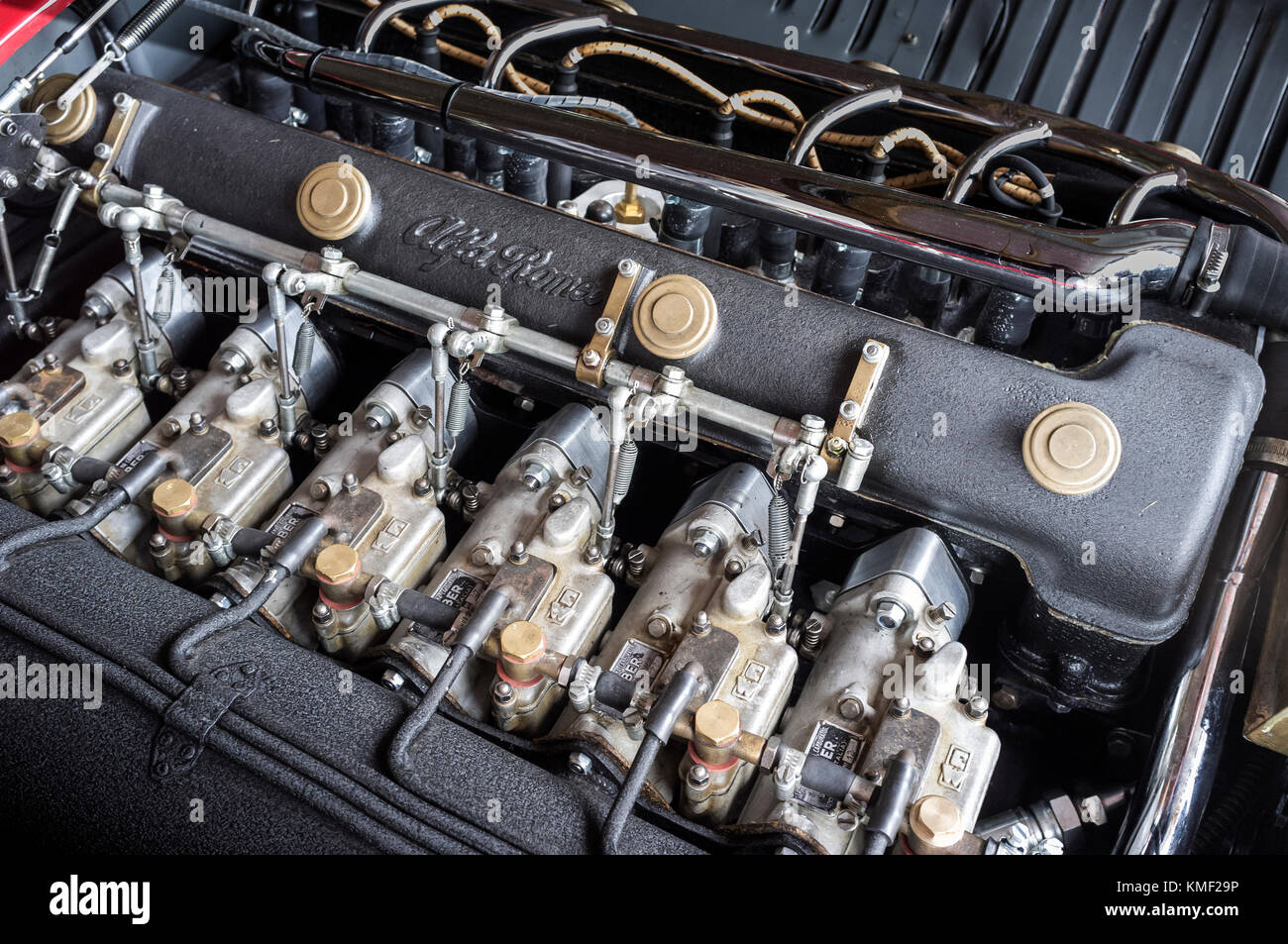Alfa Romeo V12 Engine (detal), Goodwood Revival Stock Photo