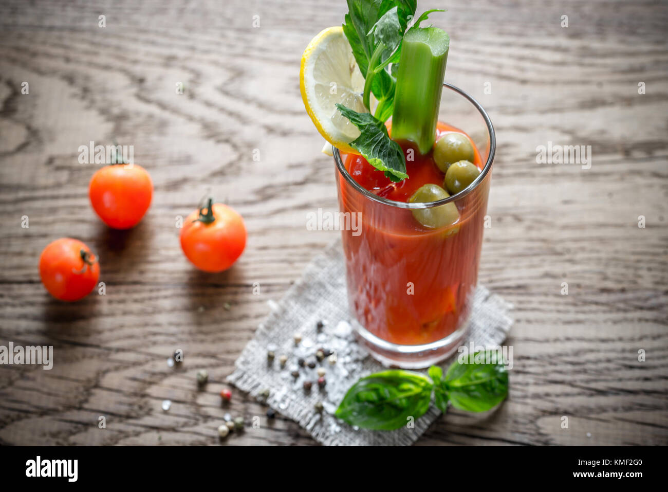 Bloody Mary cocktail Stock Photo