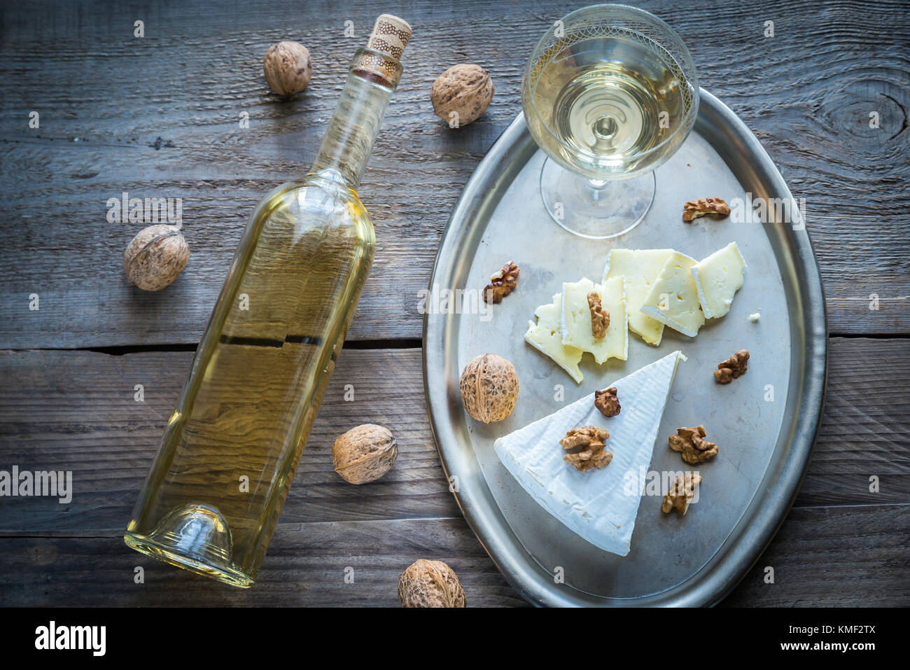 Brie cheese with nuts Stock Photo Alamy