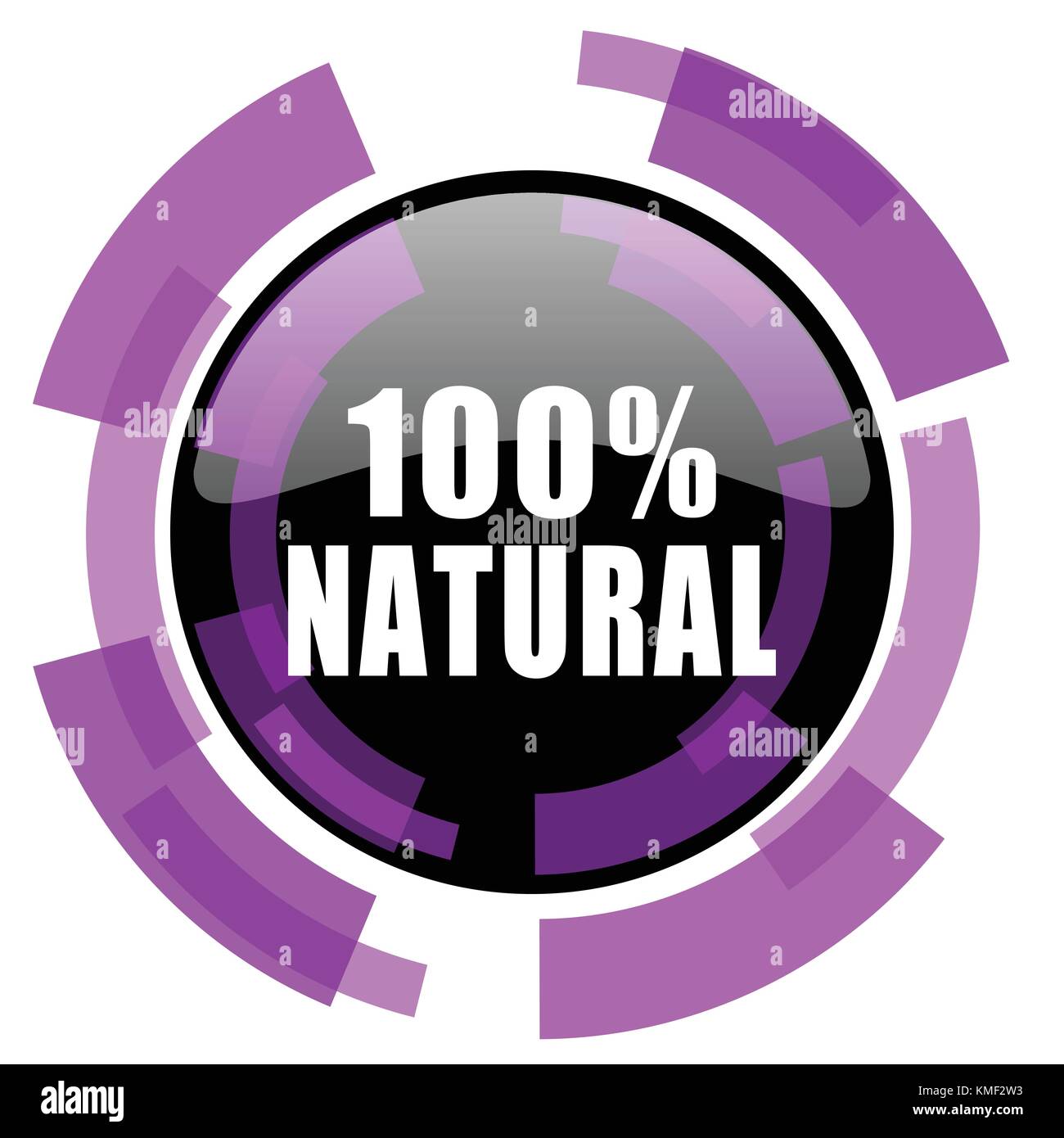 Natural pink violet modern design vector web and smartphone icon. Round ...