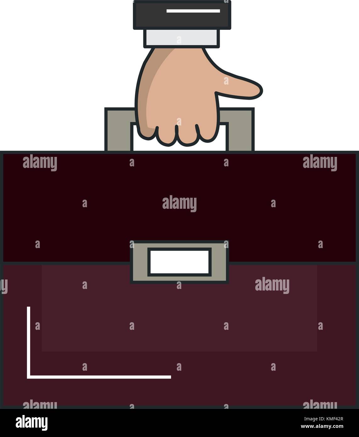 businessman hand with portfolio briefcase vector illustration design ...