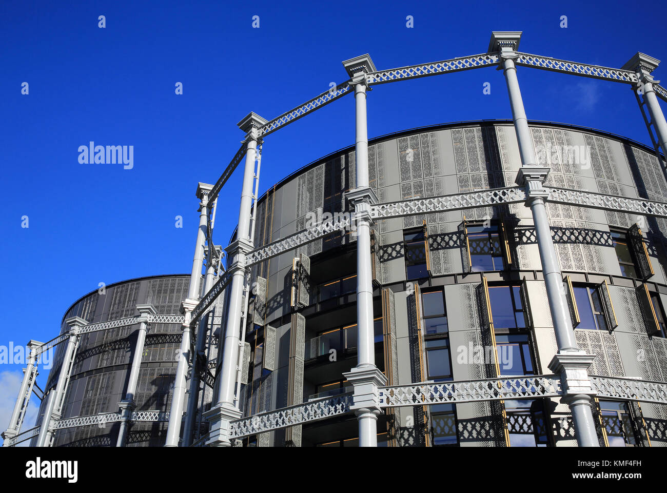 The new apartments at Kings Cross Gasholders, in north London, England