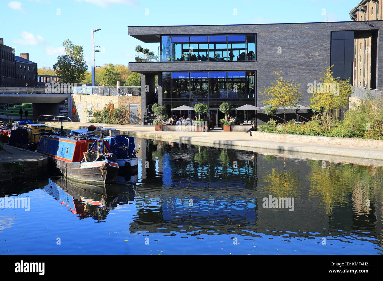 The Lighterman restaurant on Regent's Canal, at Kings Cross, in north London, England, UK Stock