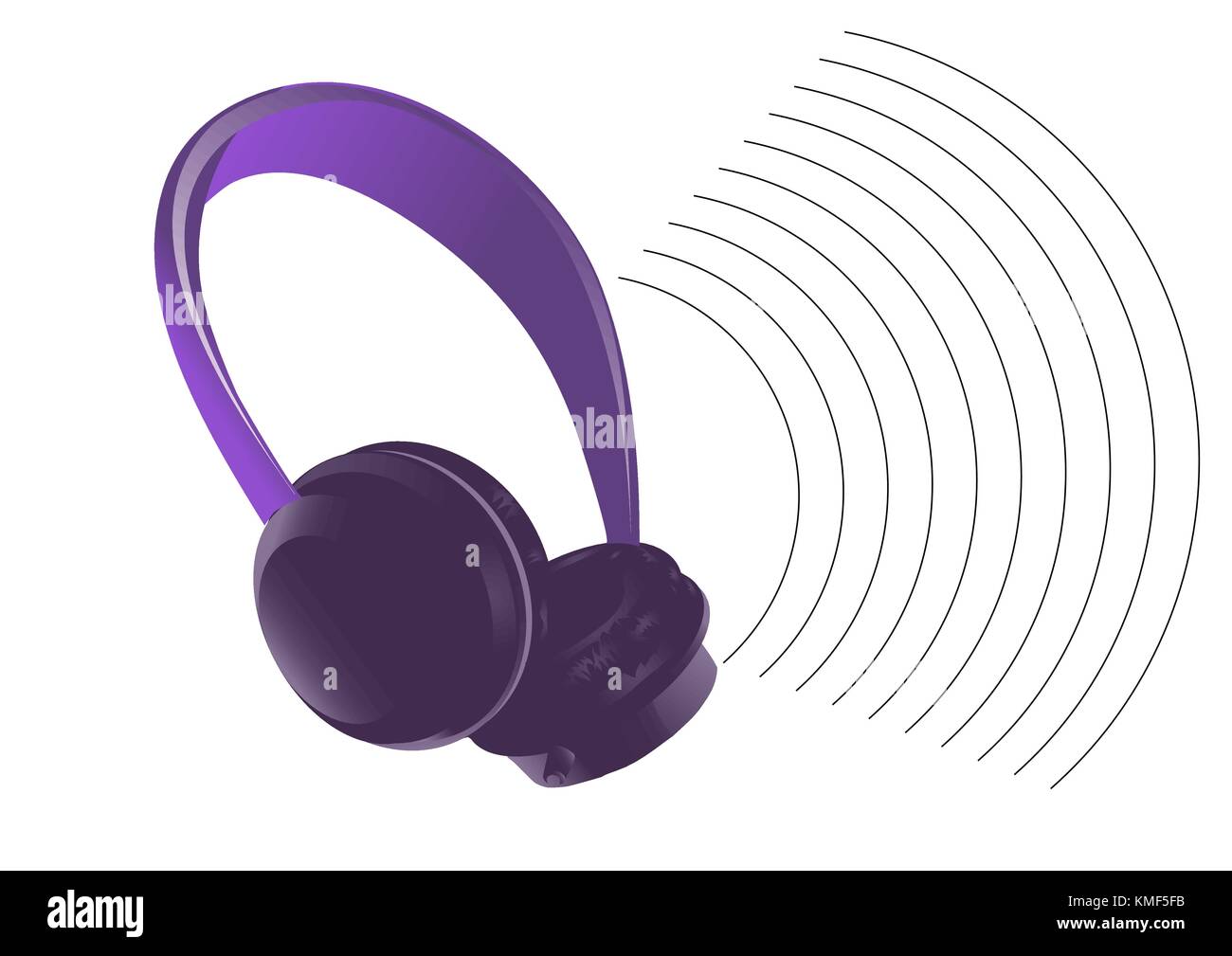 abstract headphones isolated on a white background Stock Vector Image ...