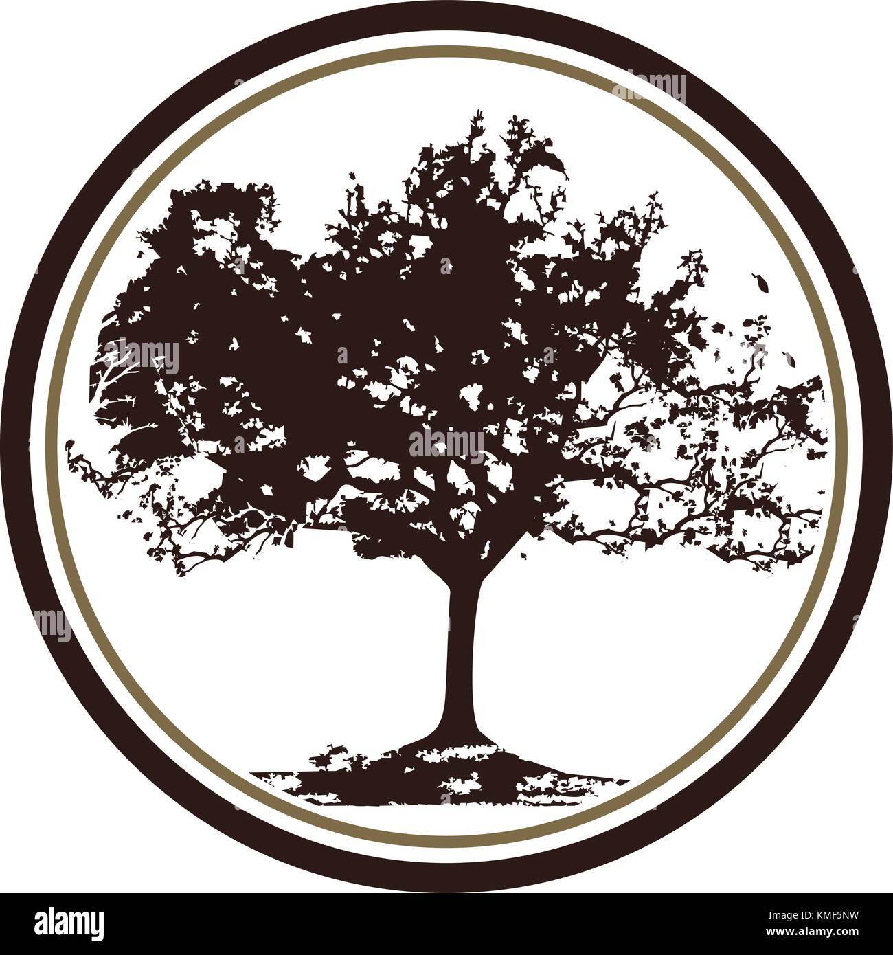 Oak tree center icon hi-res stock photography and images - Alamy