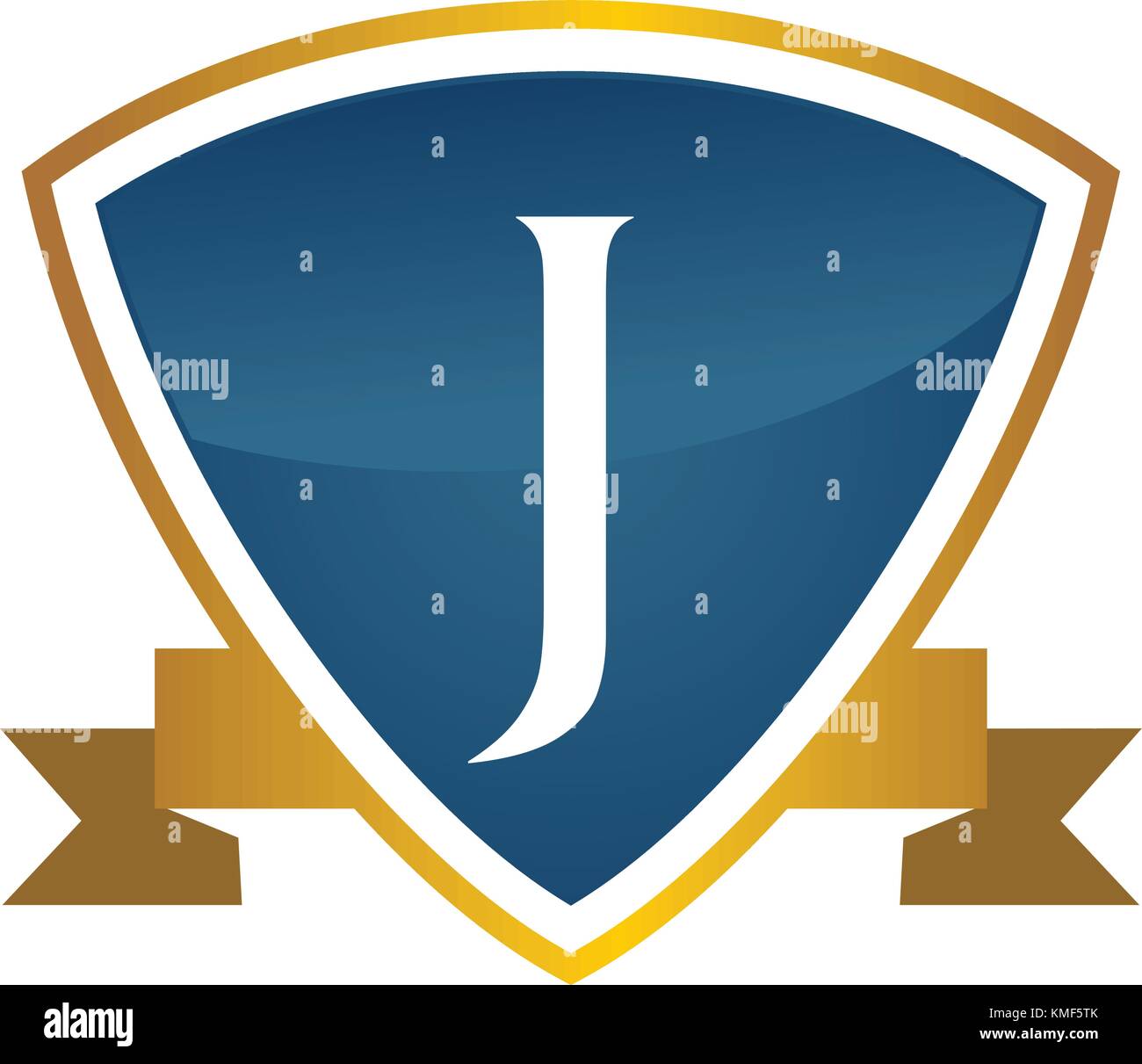 Shield Ribbon Letter J Stock Vector Image & Art - Alamy