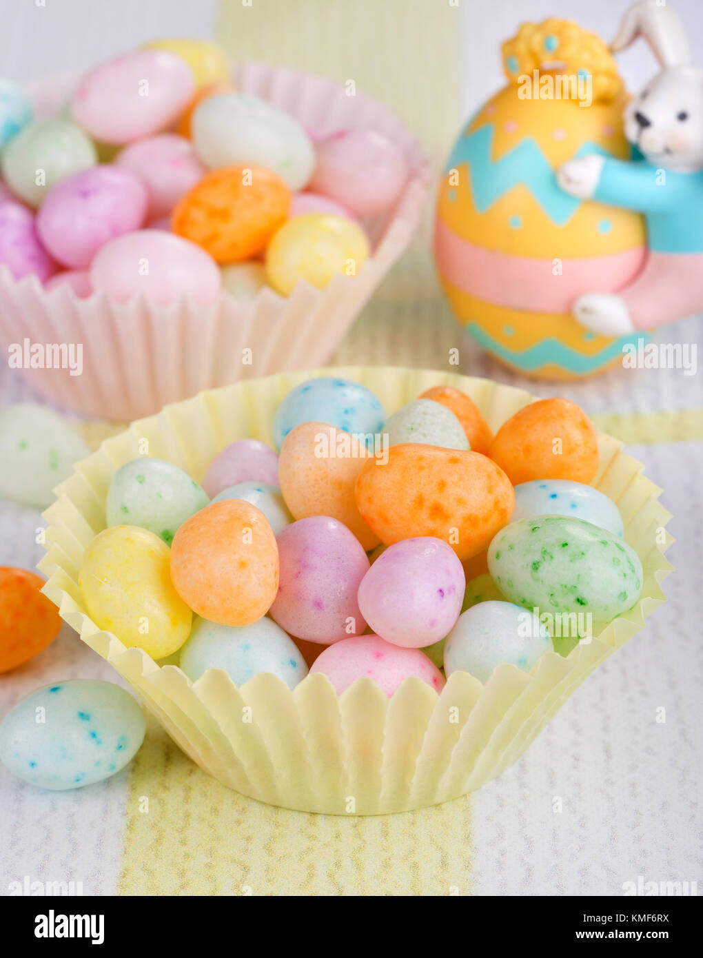 Speckled Easter jelly beans in paper cups Stock Photo Alamy