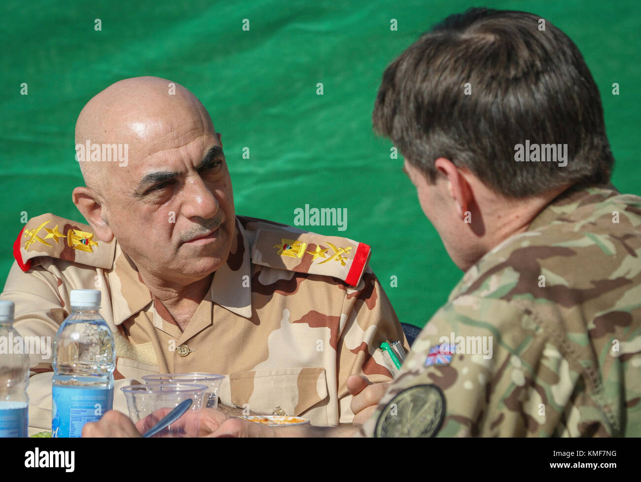 Iraqi security force Staff Lt. Gen. Wa’ad Zainl Saleh, senior secretary ...