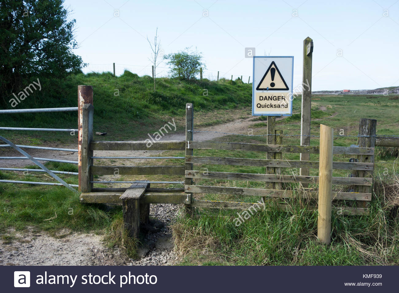 Sign Warning Danger Quicksand Stock Photos & Sign Warning Danger