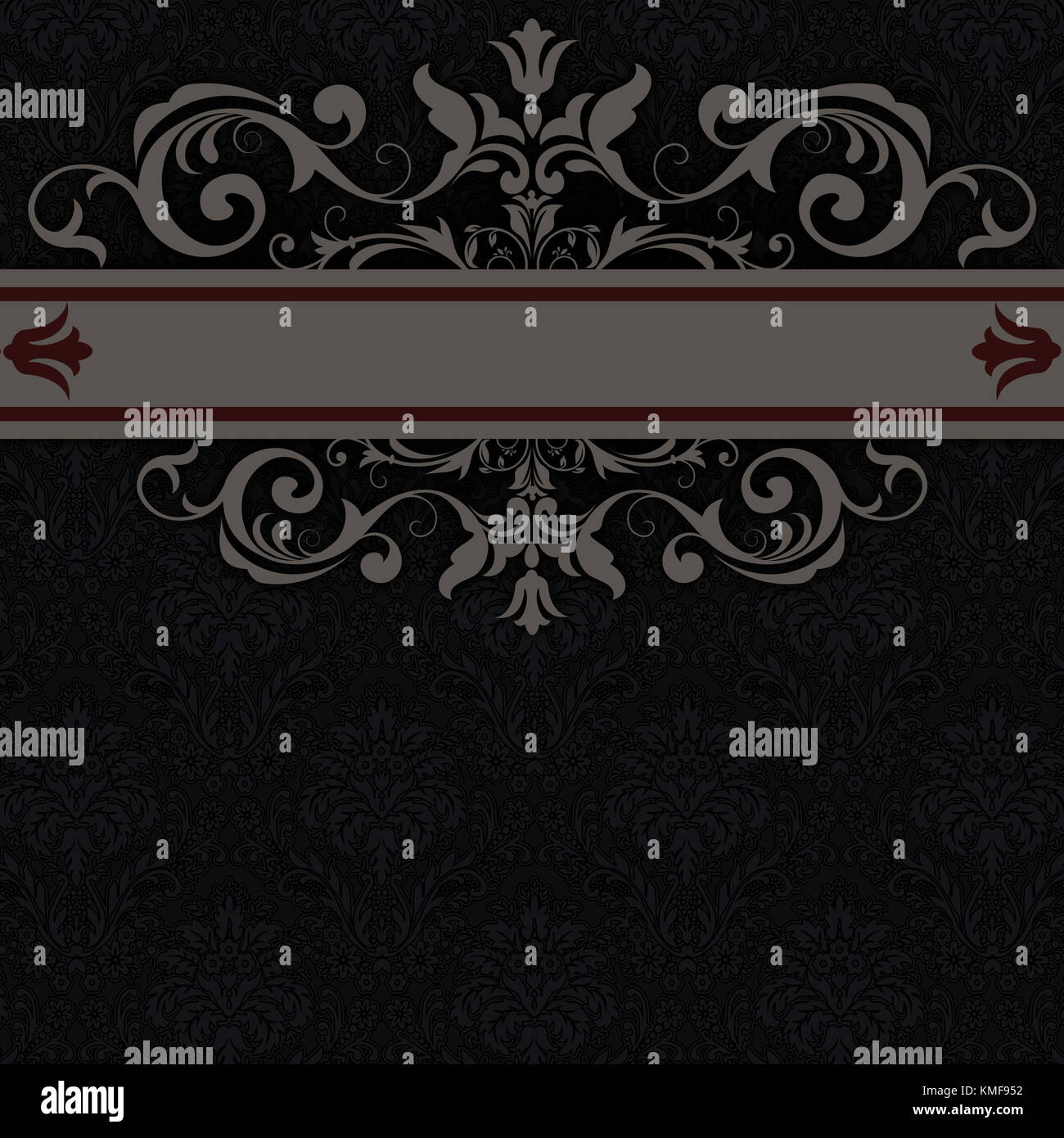 Black vintage background with decorative border Stock Photo Alamy