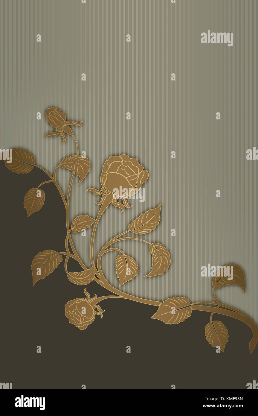 Floral background with elegant roses and space for the text Stock Photo ...