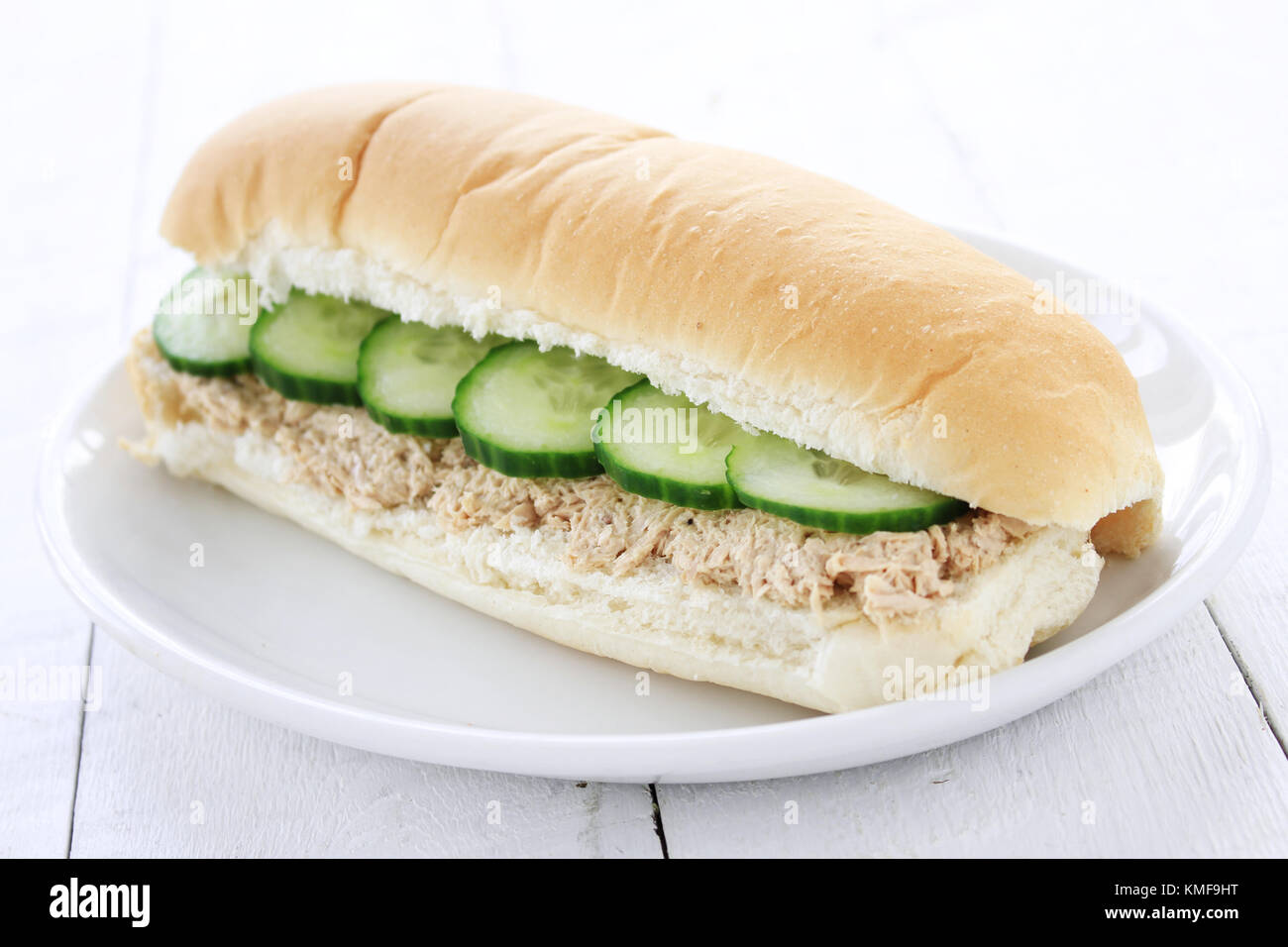 Tuna Sandwich Cucumber Stock Photos & Tuna Sandwich Cucumber Stock