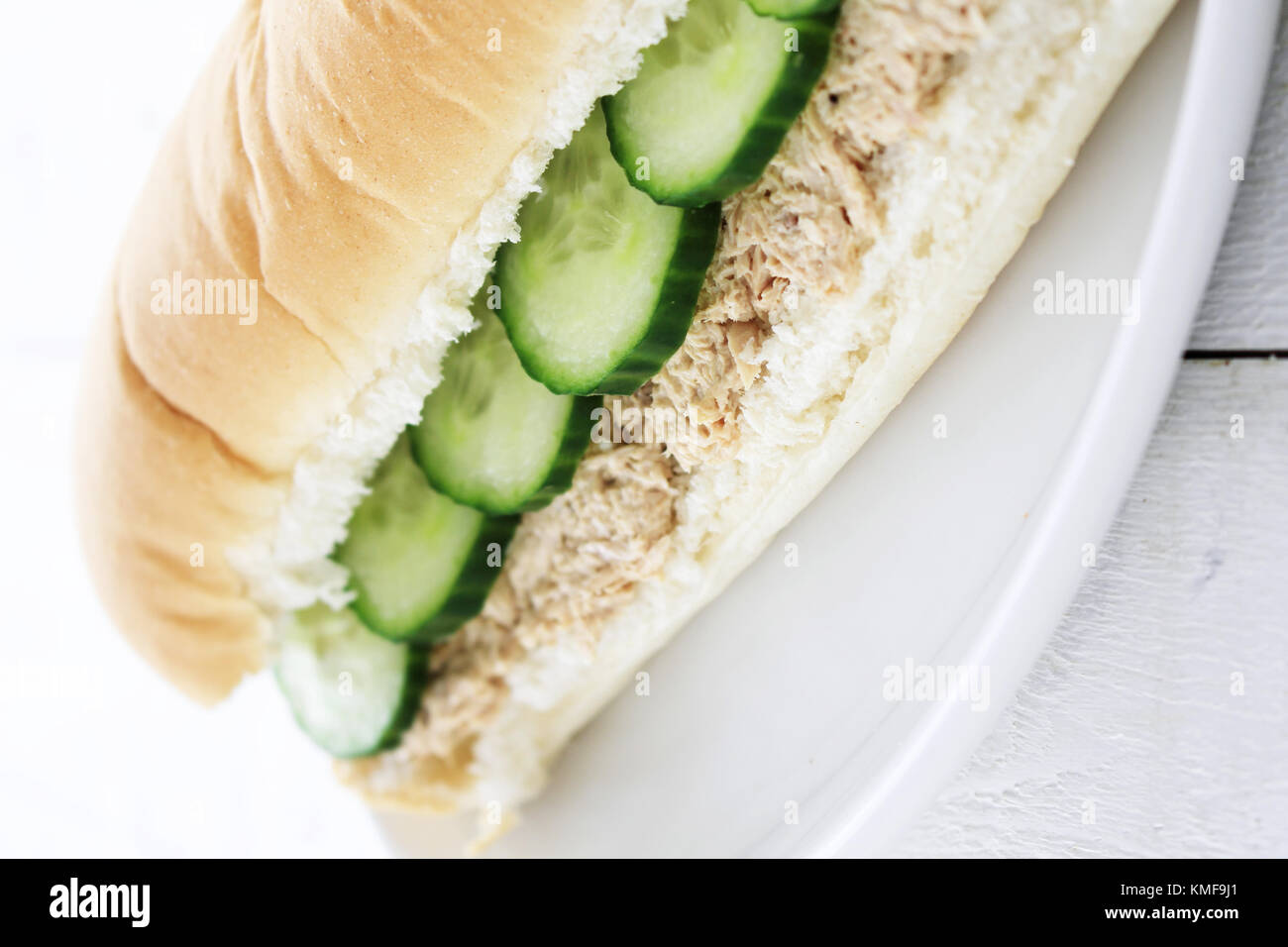 tuna cucumber sub sandwich Stock Photo Alamy