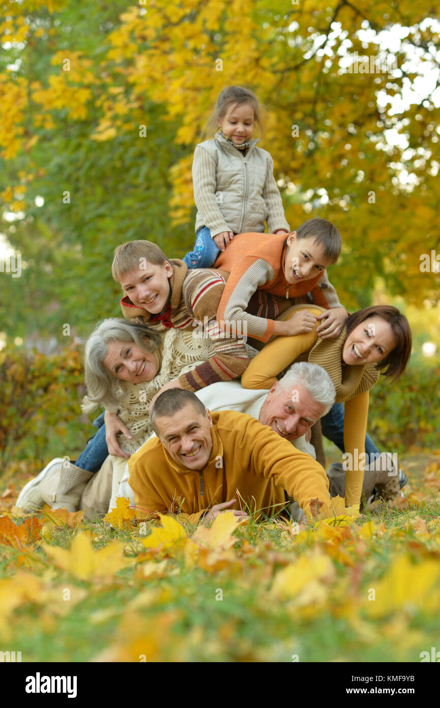 Big family having fun Stock Photo - Alamy