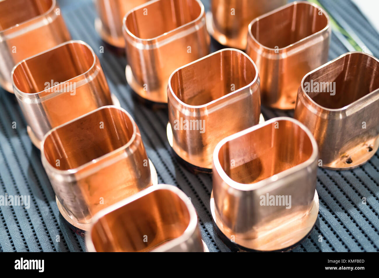Copper tube metal scrap parts background Stock Photo Alamy