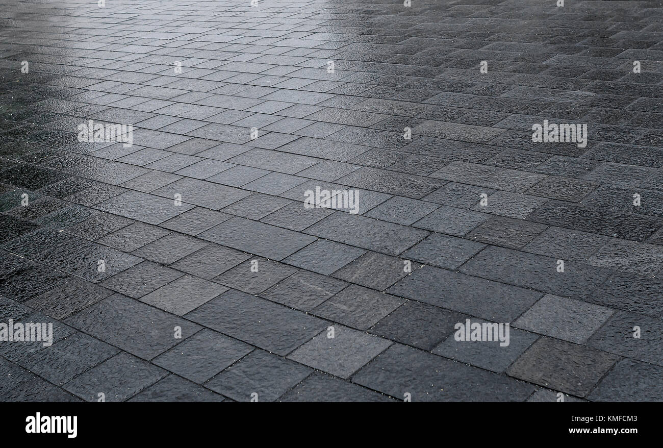 Wet paving stones Stock Photo Alamy