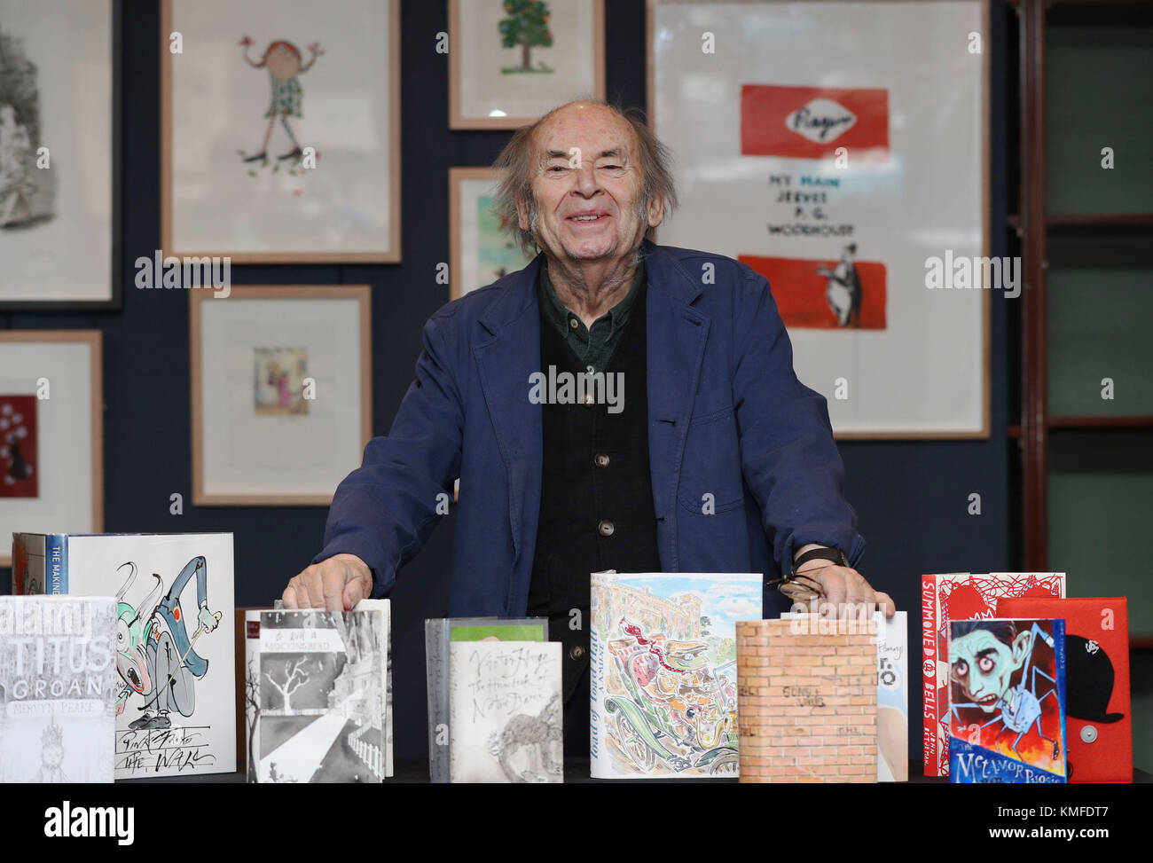 Sir Quentin Blake stands amongst books which are part of SothebyÕs ...