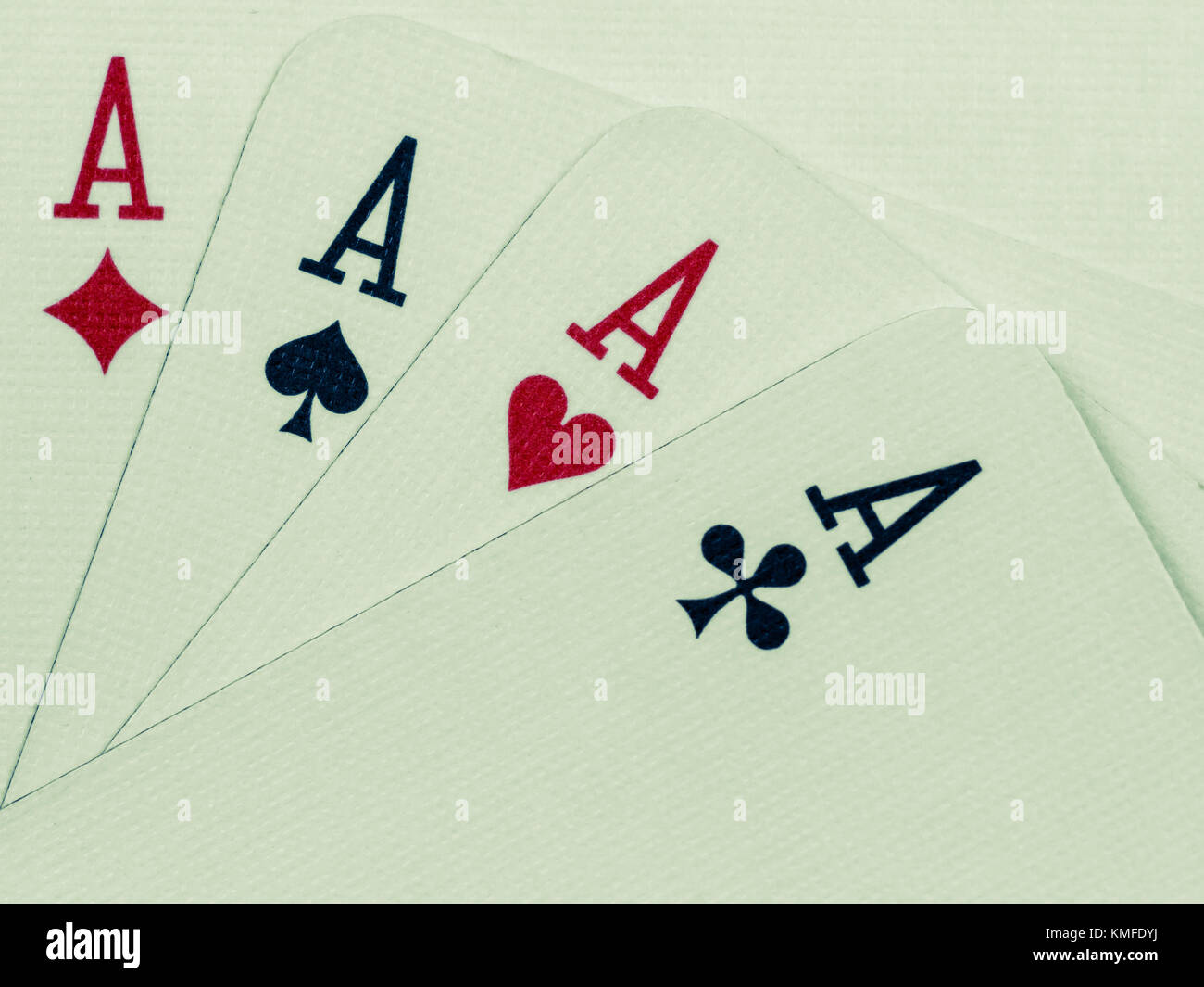 poker game cards isolated with green background Stock Photo Alamy