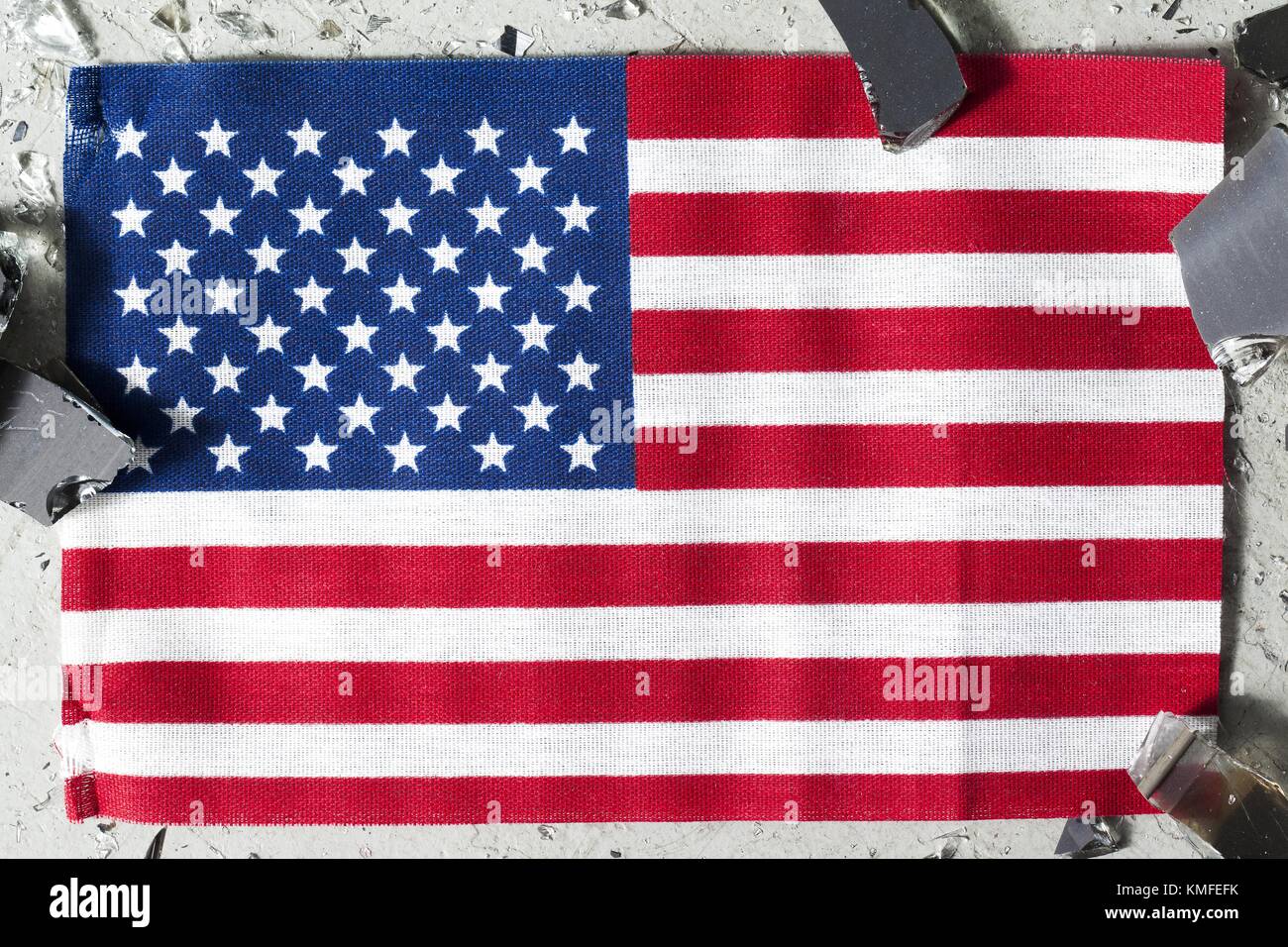 Air Force Metal Sign Red White & Blue Stars and Stripes USA Flag Design 
