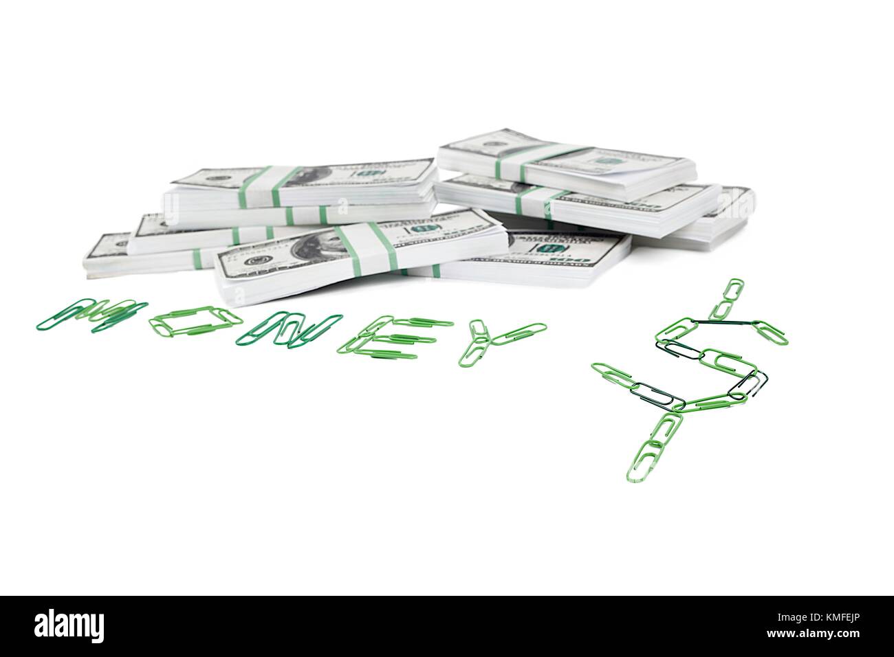 dollars and paper clips Stock Photo Alamy