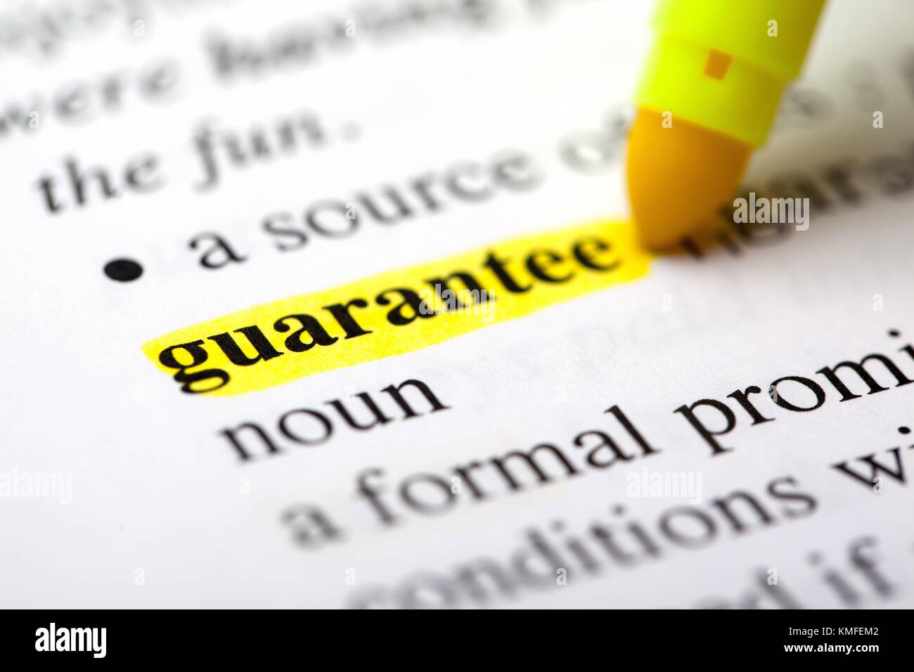 Guarantee word hi-res stock photography and images - Alamy