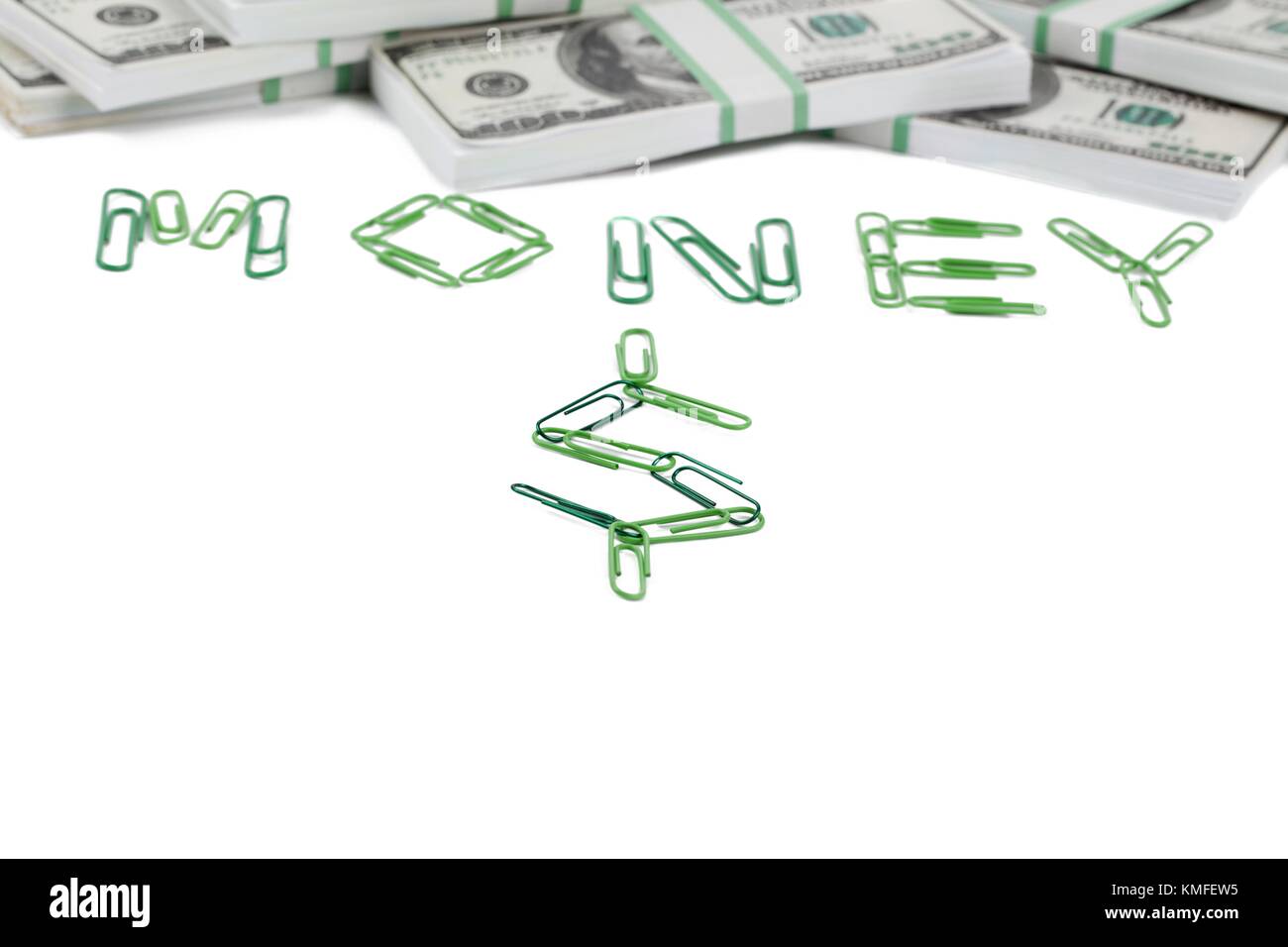 paperclips and dollars Stock Photo Alamy