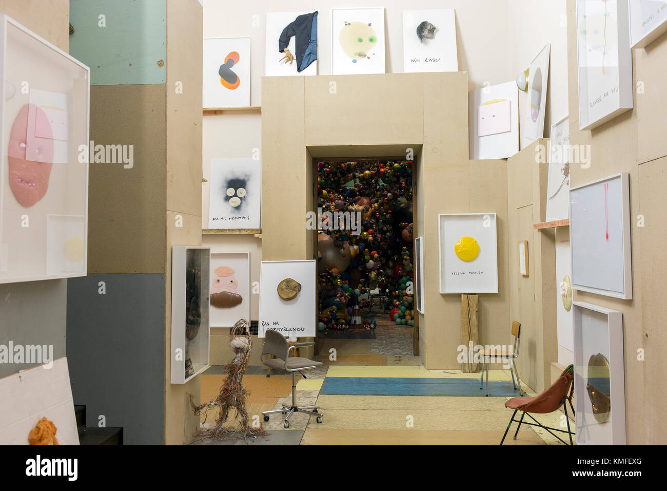 Kristof Kintera Nervous Trees Art Exhibition At Galerie - 