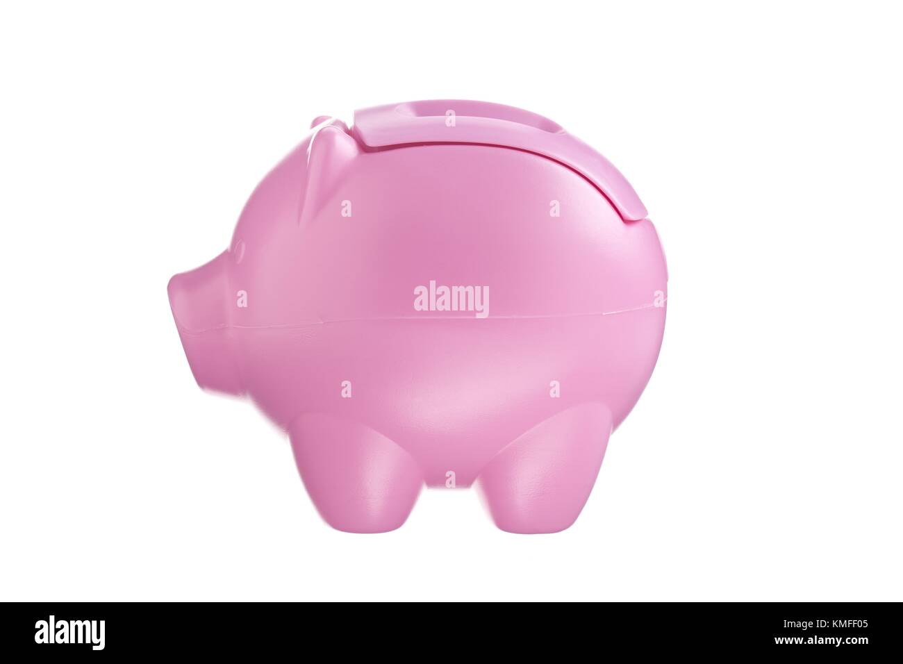 side view image of pink piggy bank Stock Photo - Alamy