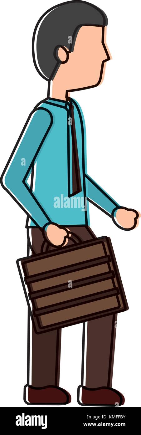 business man walking holding briefcase Stock Vector Image & Art - Alamy