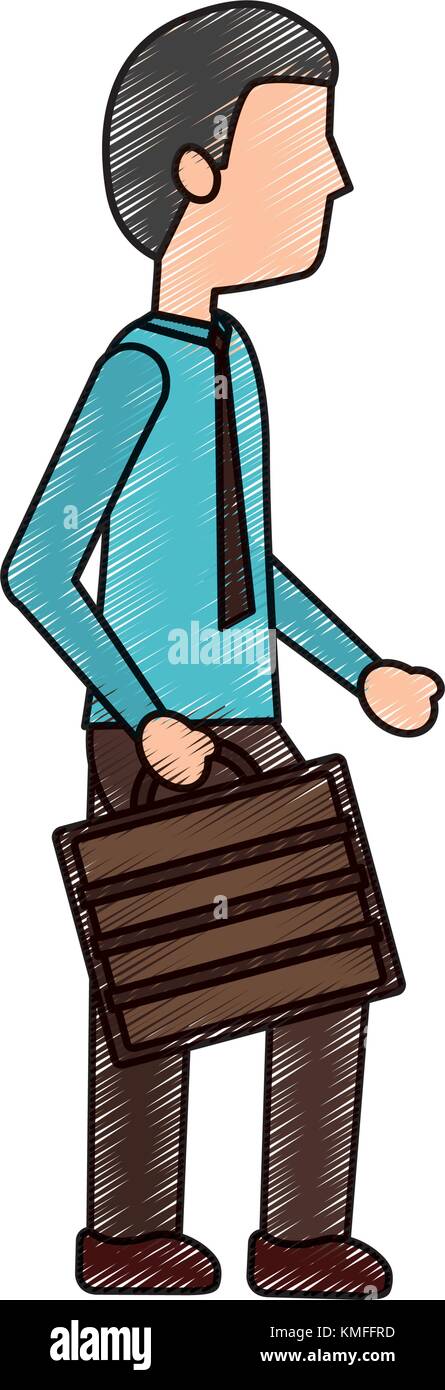 business man walking holding briefcase Stock Vector Image & Art - Alamy