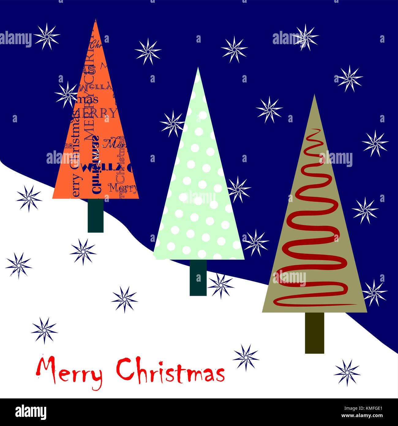 Greeting Christmas card Stock Vector