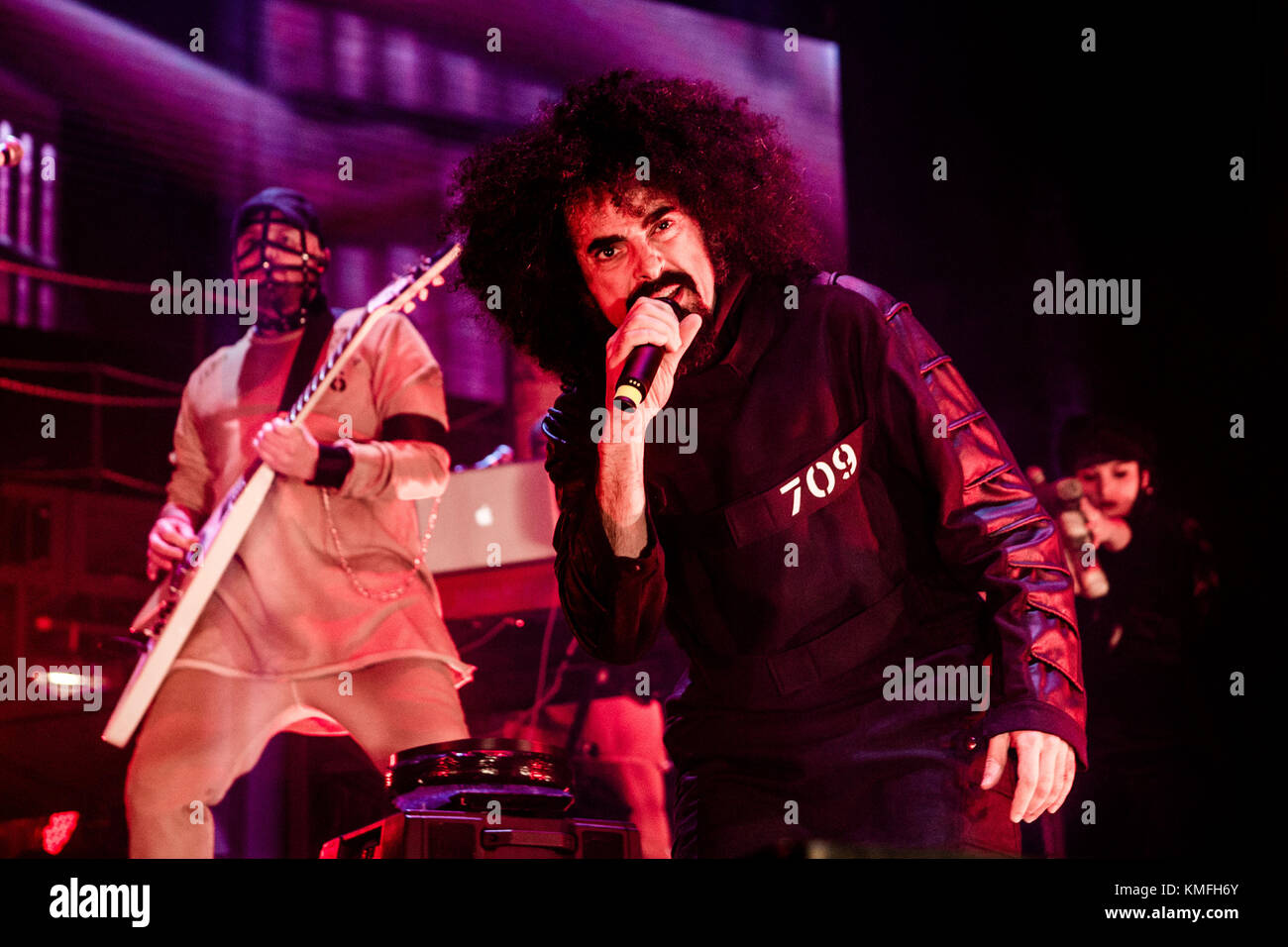 Milan, Italy. 06th Dec, 2017. Italian rapper Caparezza performs live at ...