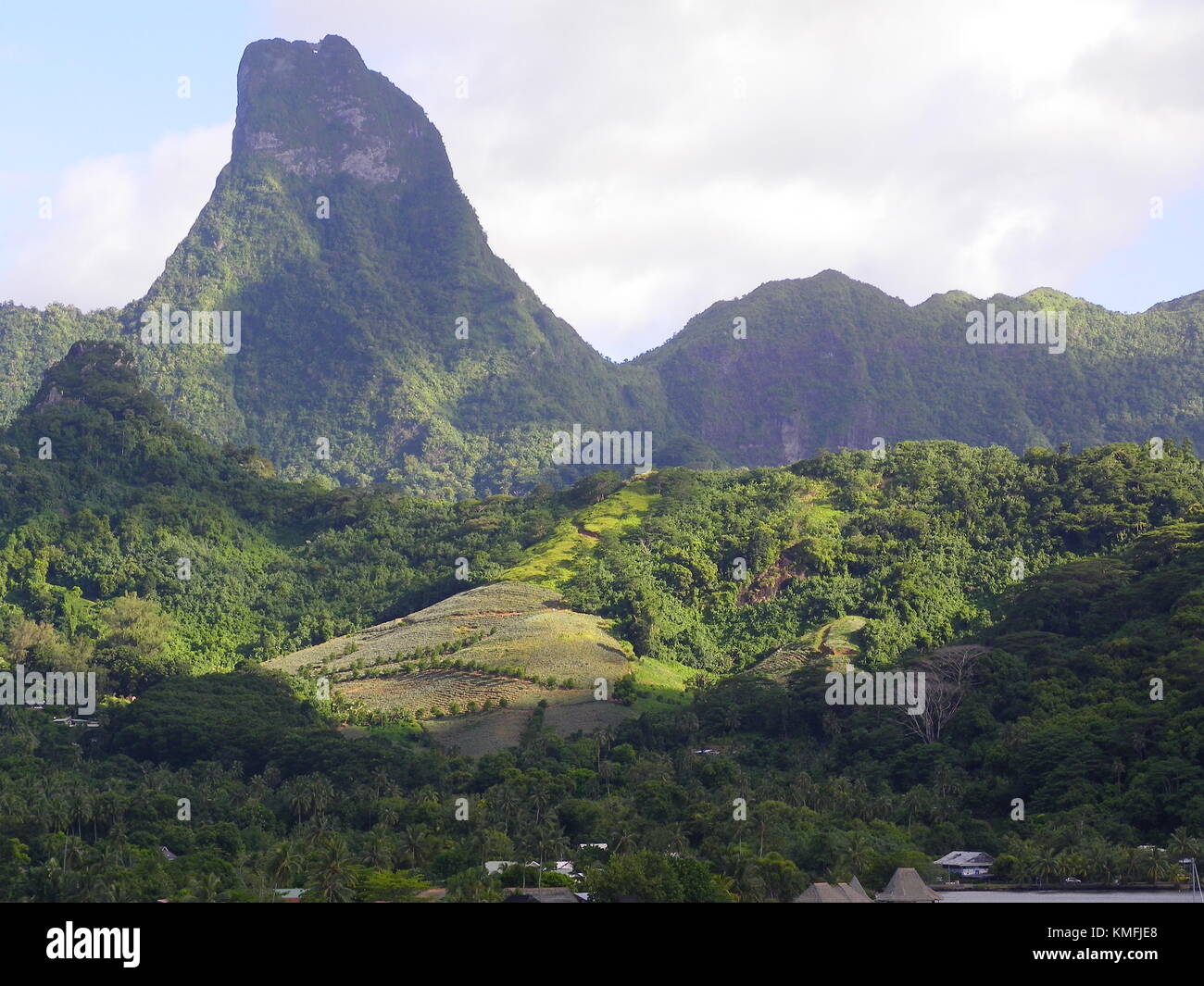 Mountains / Landscape, Moorea, French Polynesia Stock Photo