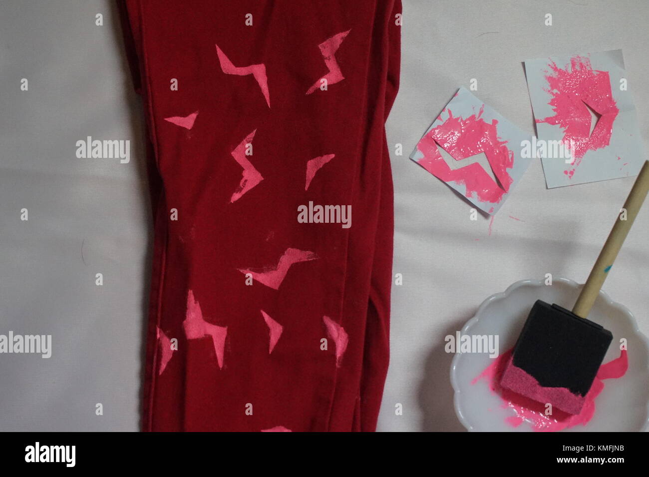 DIY project paint pants Stock Photo Alamy