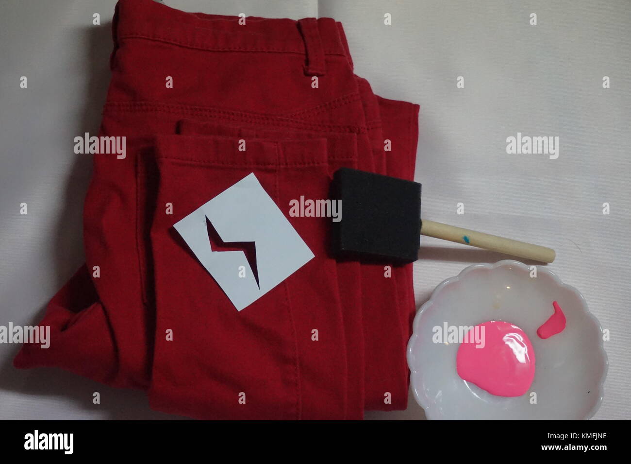 DIY project paint pants Stock Photo Alamy