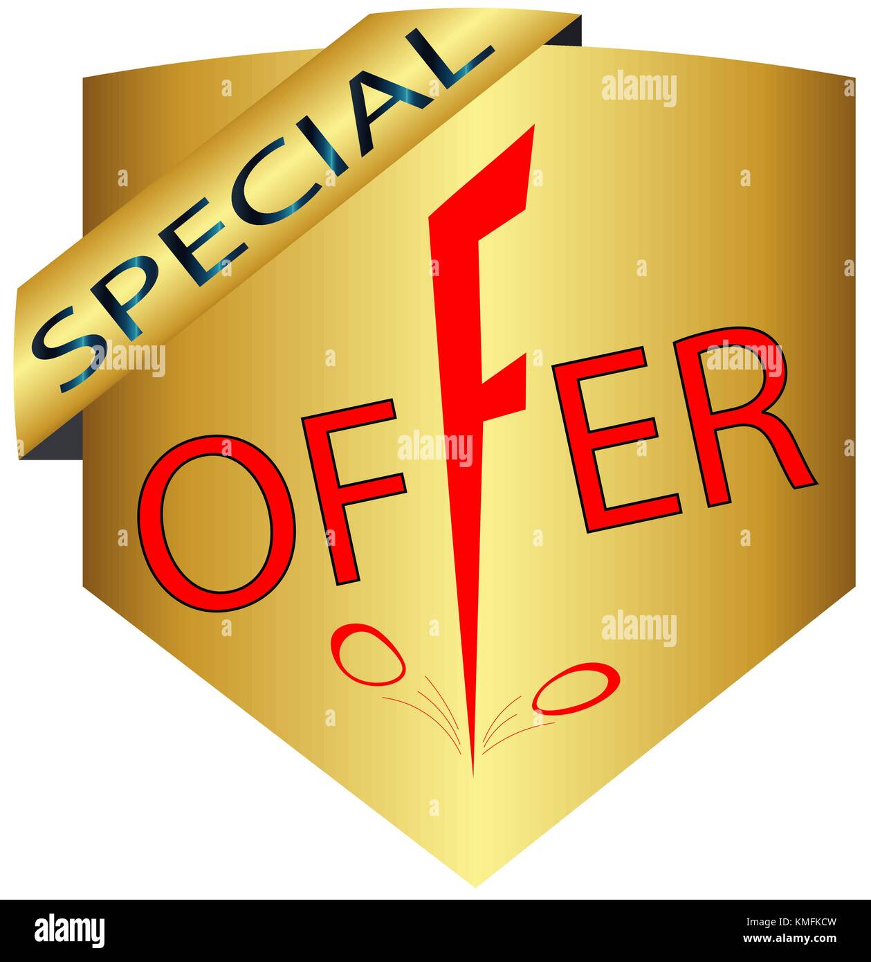 Banner Discounts With Falling Prices Special Offer Logo Stock