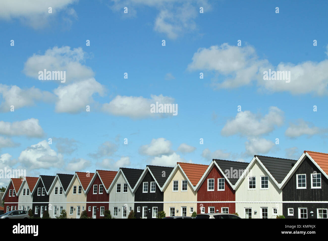 Houses in the village of Ho in Denmark Stock Photo