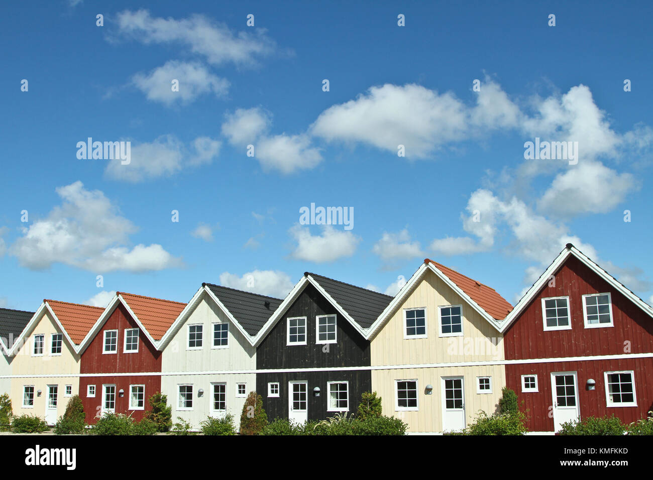 Houses in the village of Ho in Denmark Stock Photo