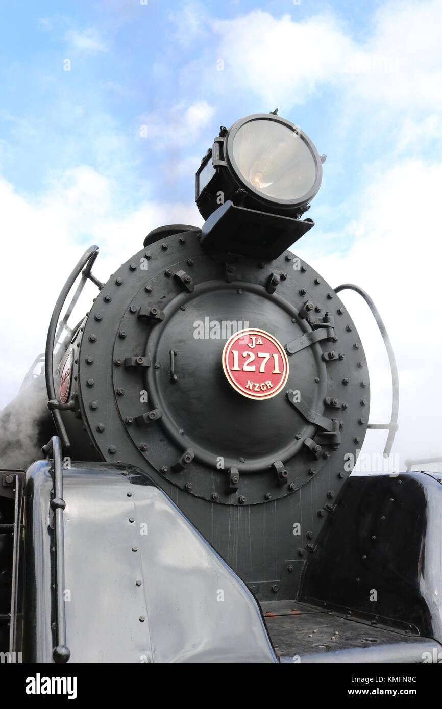 Smokebox and headlight on preserved steam number 1271
