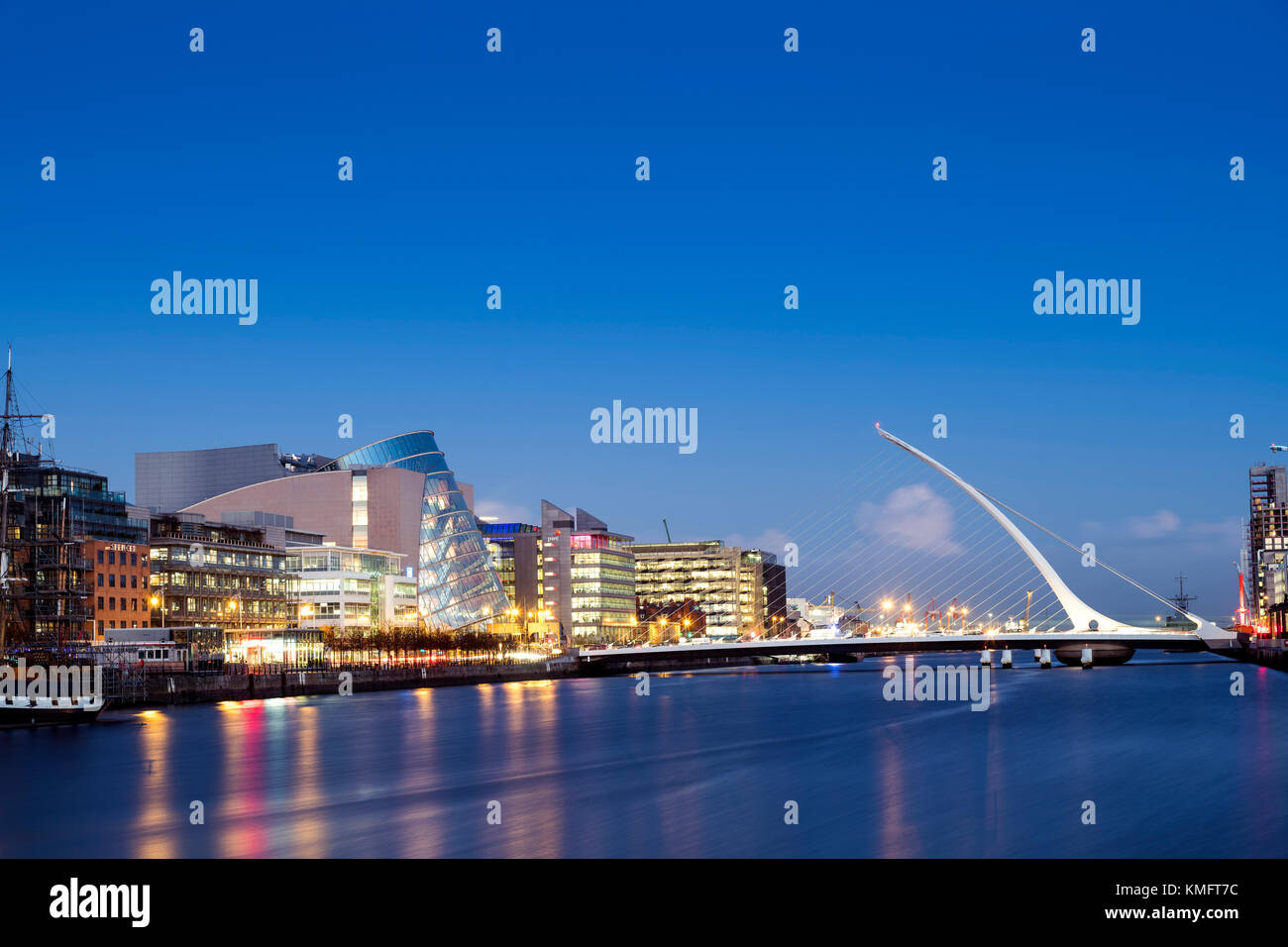 View towards Dublin Docklands, Ireland Stock Photo