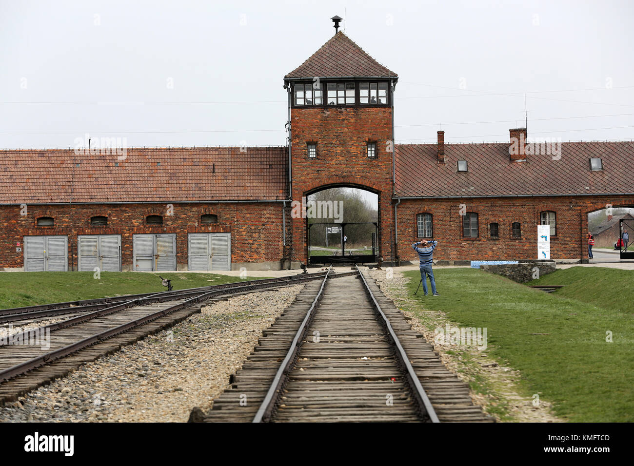 Main Entrance To Auschwitz Birkenau Concentration Camp Stock Photo - Alamy