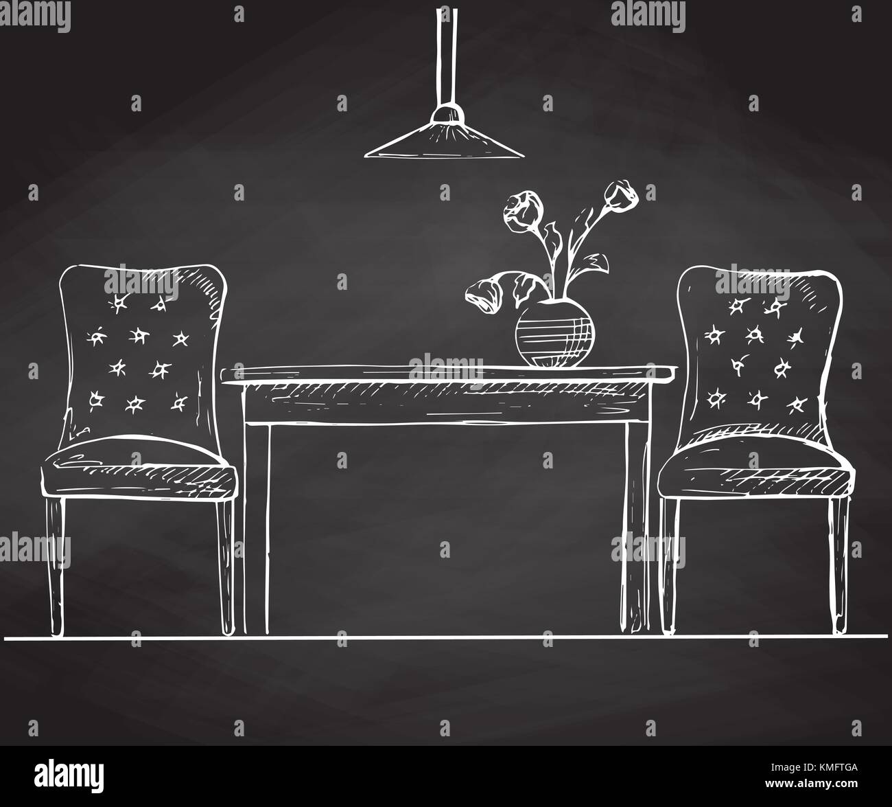 chalkboard table and chairs