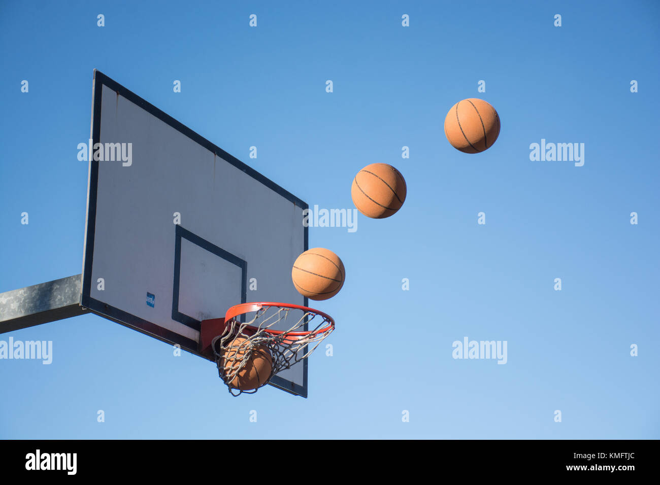 basketball backboard in a playground court Stock Photo
