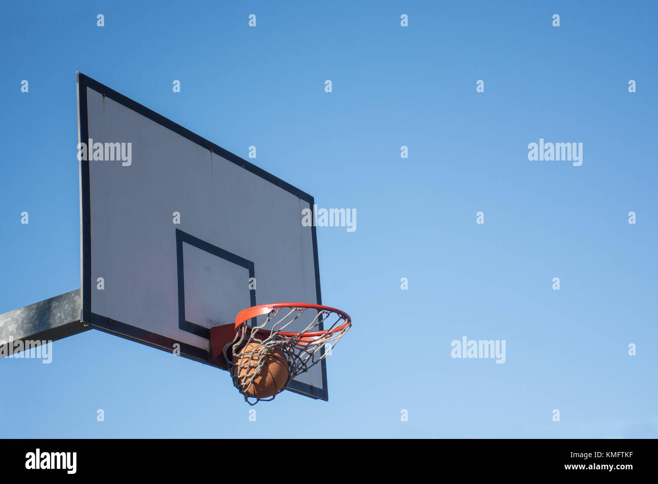 basketball backboard in a playground court Stock Photo Alamy
