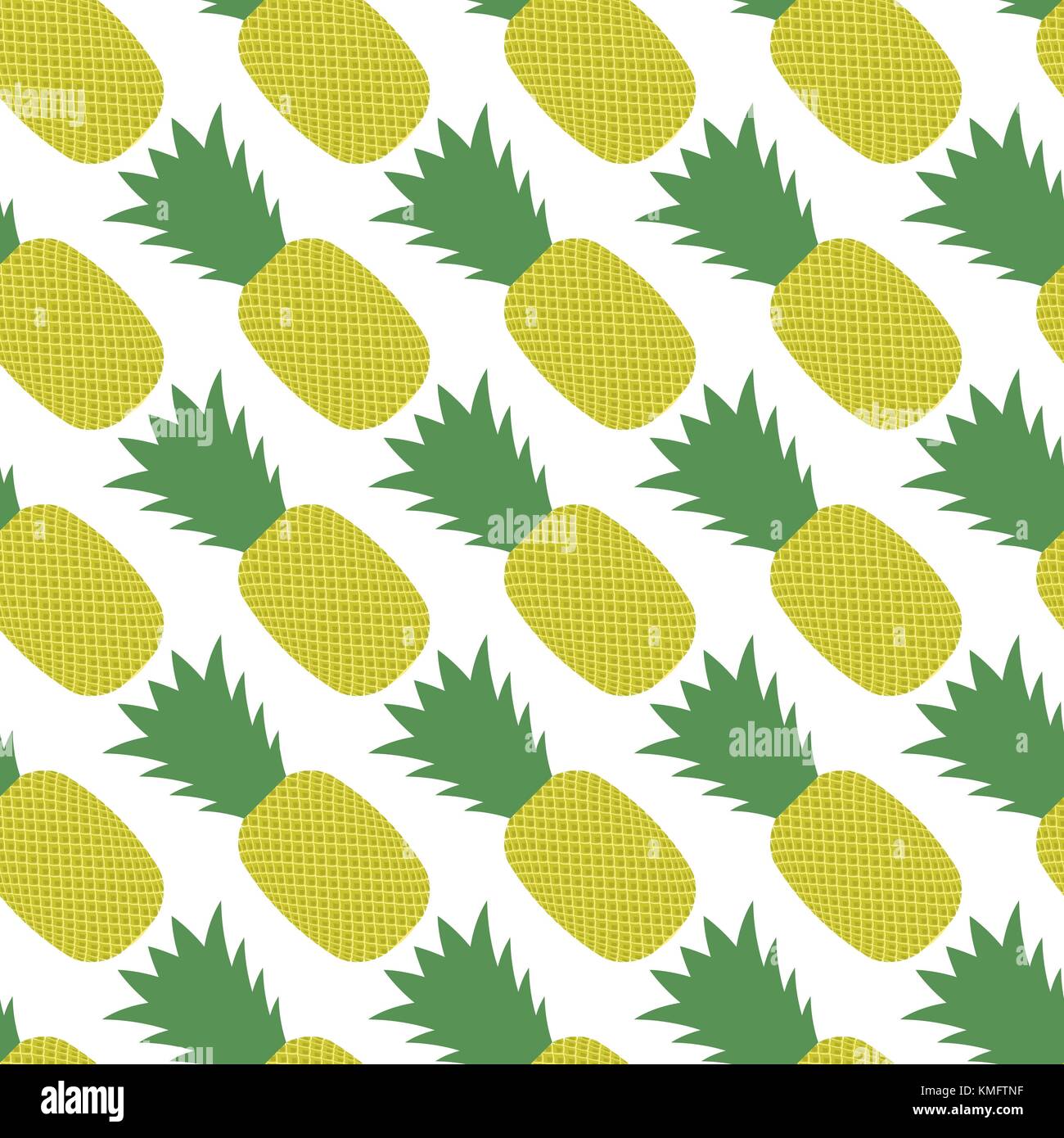 Pineapple Pattern Isolated on White Background Stock Vector Image & Art ...