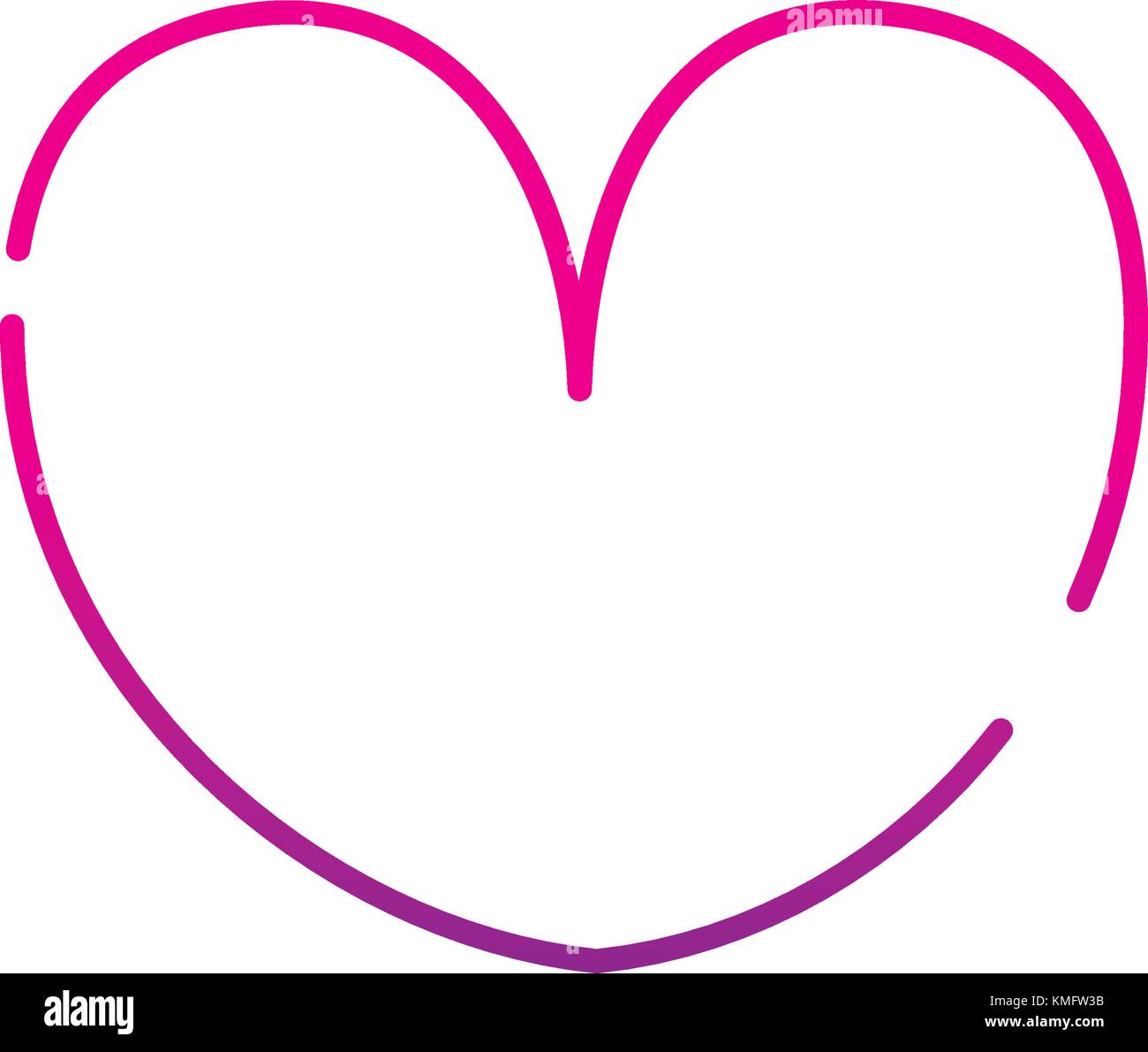 neon silhouette heart symbol of passion and love Stock Vector Image ...