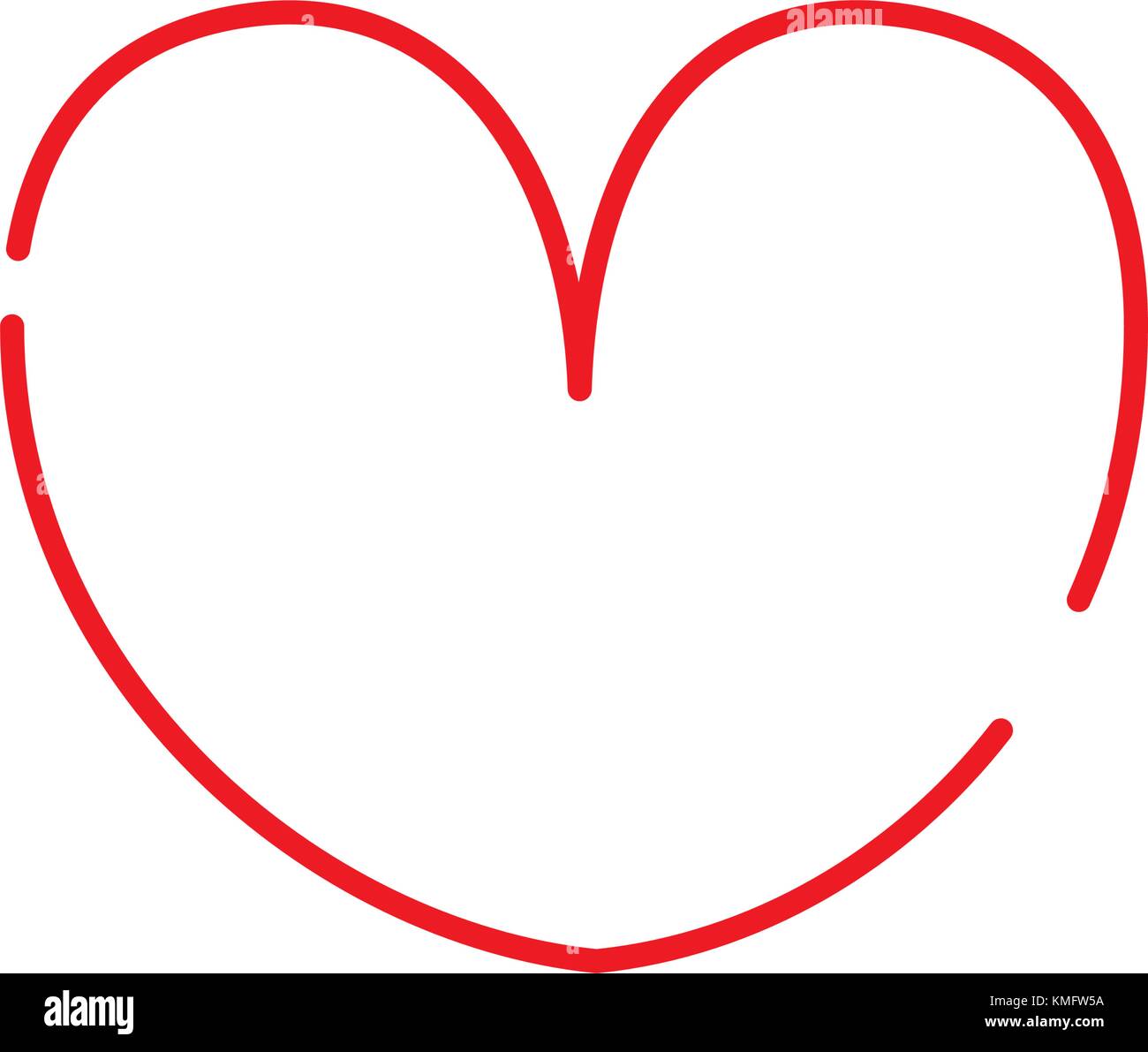 color line heart symbol of passion and love Stock Vector Image & Art ...