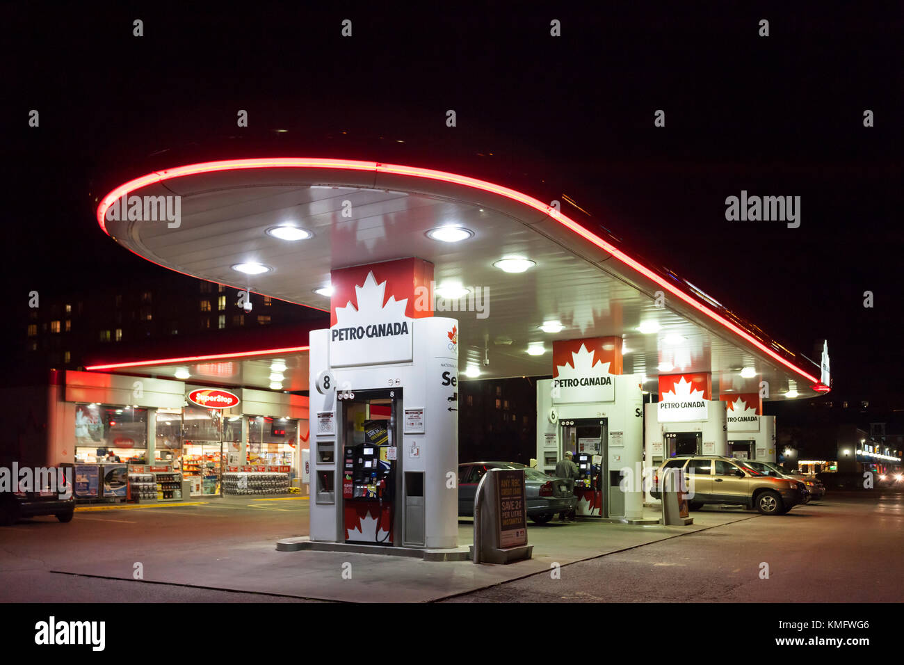 Toronto, Canada Oct 19, 2017 Petro Canada gas station in the city of