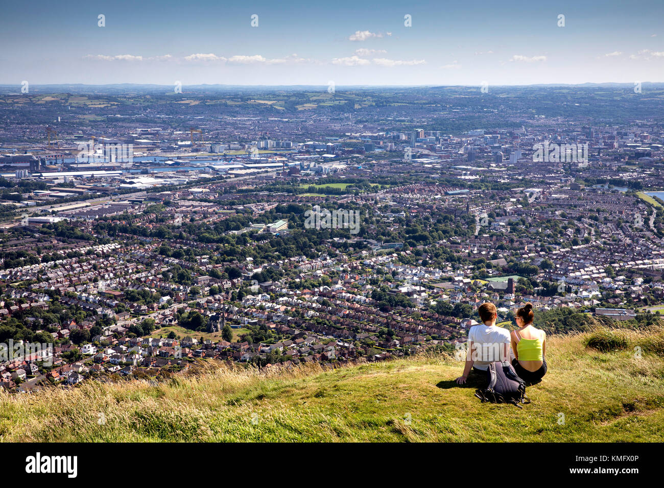 View from Cave Hill, Belfast, Northern Ireland Stock Photo