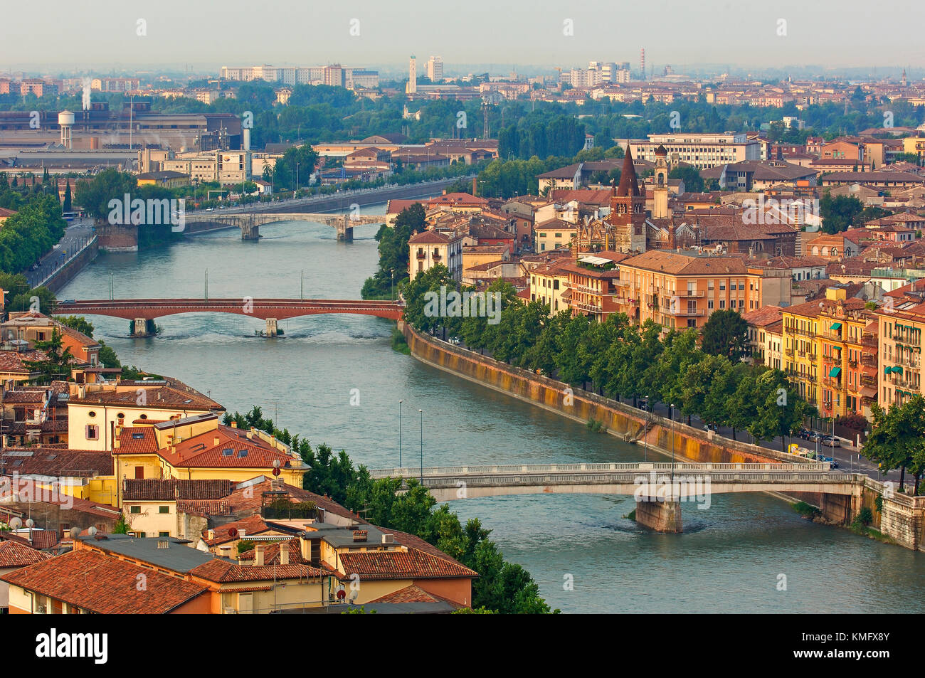 Verona, Adige river, Veneto. Italy, Europe Stock Photo - Alamy